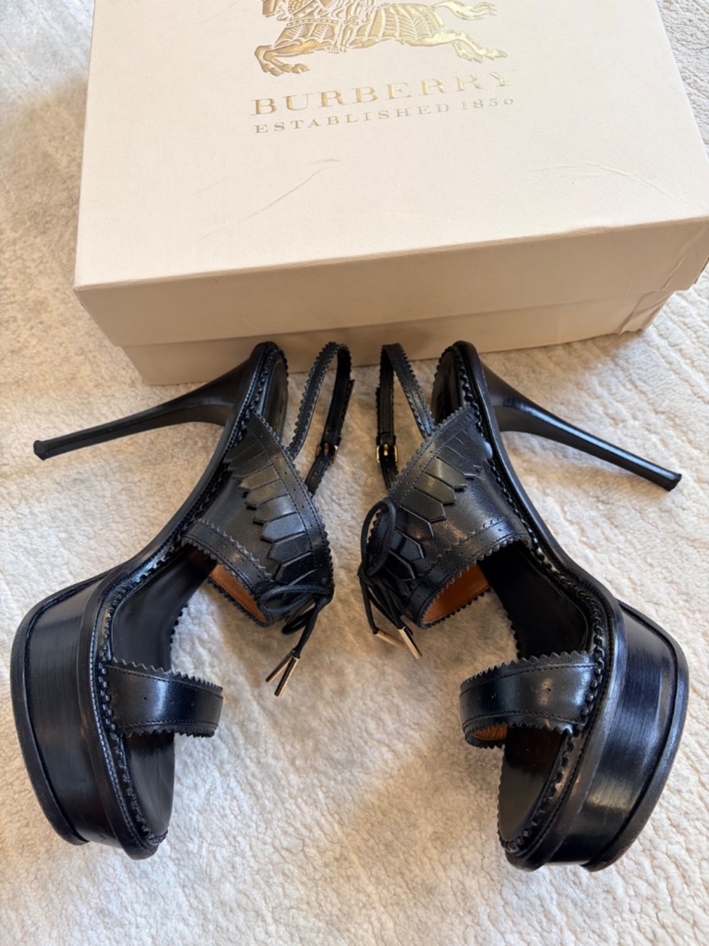 Burberry Stiletto Platform Sandals View 5
